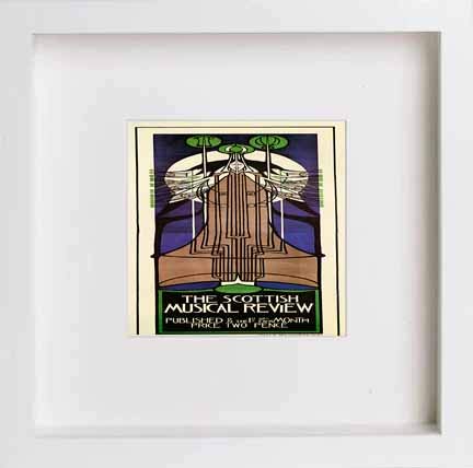 lumartos Vintage Poster The Scottish Musical Review – White Frame Wall Art – Framed Wall Art Print by Lumartos Premium Home Décor