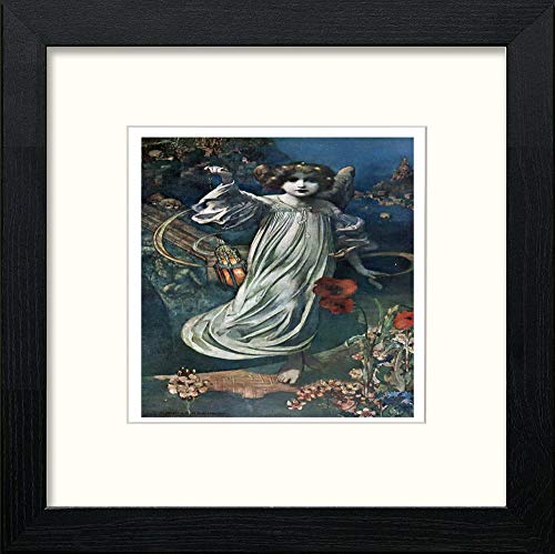 lumartos Vintage Poster The Sensitive Plant (7) – Black Wood Frame Wall Art – Framed Wall Art Print by Lumartos Premium Home Décor