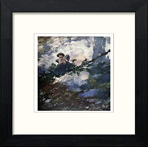 lumartos Vintage Poster The Sensitive Plant (9) – Black Wood Frame Wall Art – Framed Wall Art Print by Lumartos Premium Home Décor