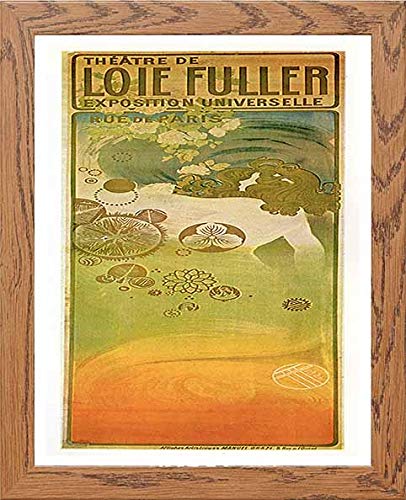 lumartos Vintage Poster Theatre De Loie Fuller Exposition Universelle – Wood – Framed Wall Art Print by Lumartos Premium Home Décor