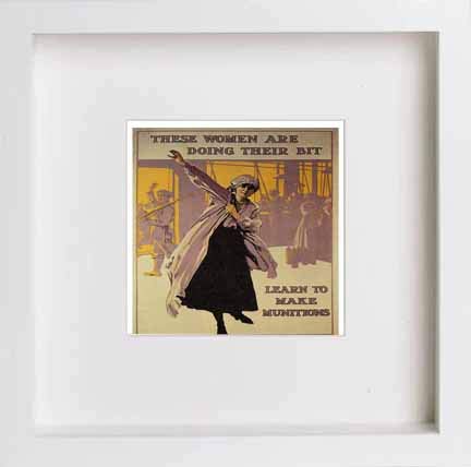 lumartos Vintage Poster These Women Are Doing Their Bit Munitions Recruiting – Framed Wall Art Print by Lumartos Premium Home Décor
