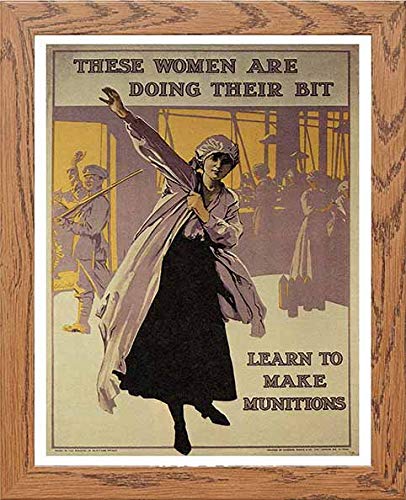 lumartos Vintage Poster These Women Are Doing Their Bit Munitions Recruiting – Framed Wall Art Print by Lumartos Premium Home Décor