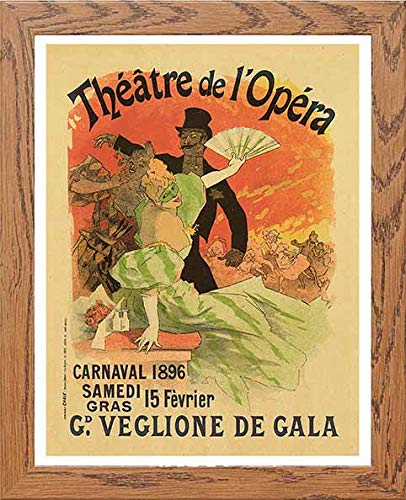 lumartos Vintage Poster Thtre De Lopra Carnaval 1896 – Framed Wall Art Print by Lumartos Premium Home Décor