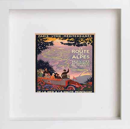 lumartos Vintage Poster Tr 163 Alps Vintage Travel Posters – White Frame Wal – Framed Wall Art Print by Lumartos Premium Home Décor