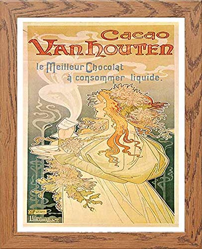 lumartos Vintage Poster Van Houten Cacao – Framed Wall Art Print by Lumartos Premium Home Décor
