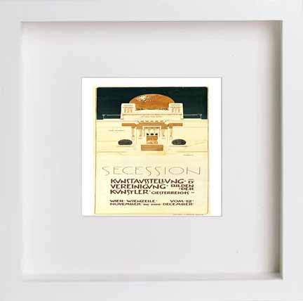 lumartos Vintage Poster Vienna Secession Exhibition – White Frame Wall Art – Framed Wall Art Print by Lumartos Premium Home Décor