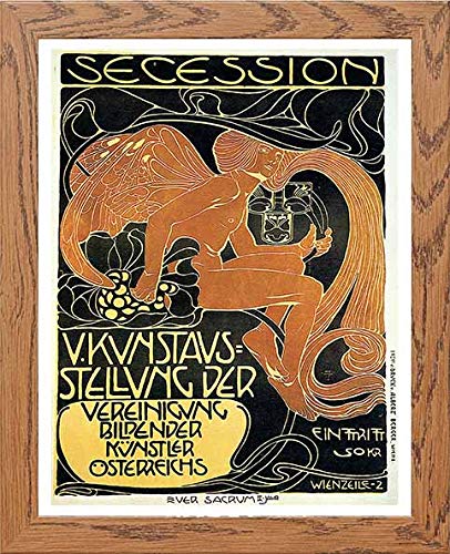 lumartos Vintage Poster Vienna Secession Fifth Exhibition – Framed Wall Art Print by Lumartos Premium Home Décor
