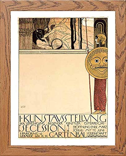 lumartos Vintage Poster Vienna Secession First Exhibition – Framed Wall Art Print by Lumartos Premium Home Décor