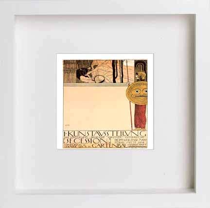 lumartos Vintage Poster Vienna Secession First Exhibition – White Frame Wall – Framed Wall Art Print by Lumartos Premium Home Décor
