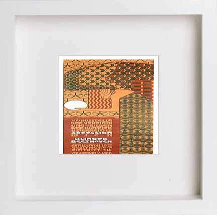 lumartos Vintage Poster Vienna Secession XIV Exhibition – White Frame Wall Art – Framed Wall Art Print by Lumartos Premium Home Décor