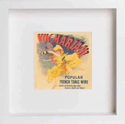 lumartos Vintage Poster Vin Mariani – White Frame Wall Art – Framed Wall Art Print by Lumartos Premium Home Décor