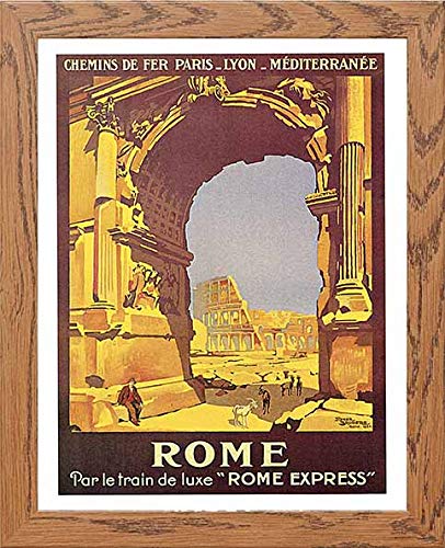 lumartos Vintage Poster Vintage Travel Poster Rome – Framed Wall Art Print by Lumartos Premium Home Décor