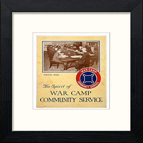 lumartos Vintage Poster Warcamp – Black Wood Frame Wall Art – Framed Wall Art Print by Lumartos Premium Home Décor