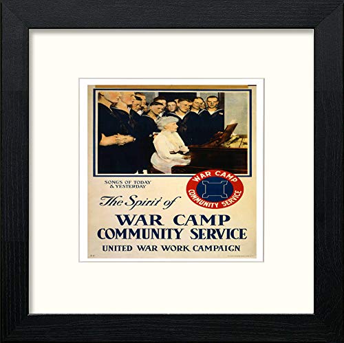 lumartos Vintage Poster Warcamp2 – Black Wood Frame Wall Art – Framed Wall Art Print by Lumartos Premium Home Décor