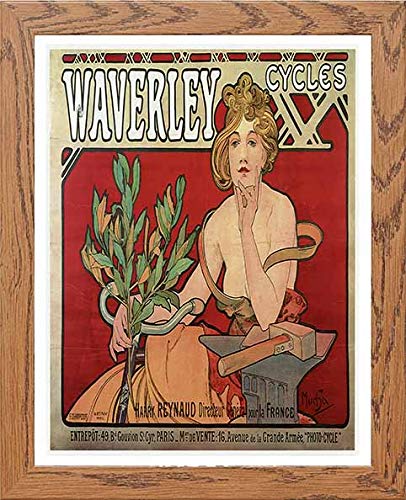 lumartos Vintage Poster Waverley Cycles – Framed Wall Art Print by Lumartos Premium Home Décor