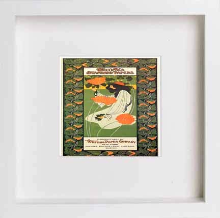 lumartos Vintage Poster Whitings Standard Papers – White Frame Wall Art – Framed Wall Art Print by Lumartos Premium Home Décor