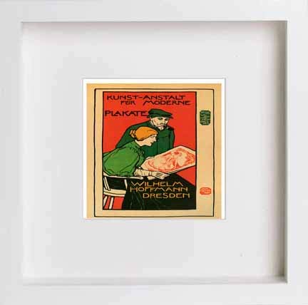 lumartos Vintage Poster Wilhelm Hoffmann Dresden Printers Of Modern Posters – Framed Wall Art Print by Lumartos Premium Home Décor
