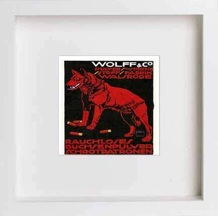 lumartos Vintage Poster Wolff Co Advertising – White Frame Wall Art – Framed Wall Art Print by Lumartos Premium Home Décor