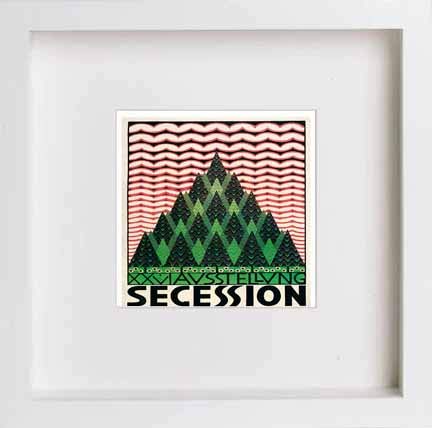 lumartos Vintage Poster XXV Ausstellung Secession – White Frame Wall Art – Framed Wall Art Print by Lumartos Premium Home Décor