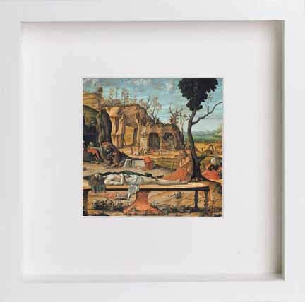 lumartos Vintage Prepare The Tomb – White Frame Wall Art – Framed Wall Art Print by Lumartos Premium Home Décor