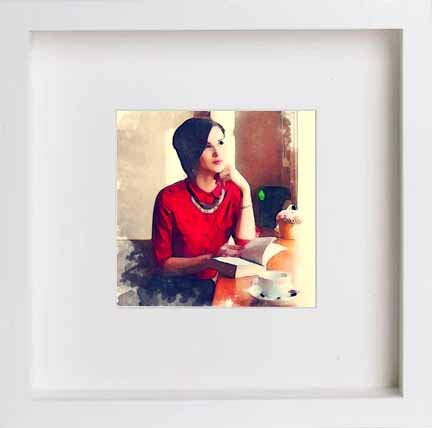 lumartos Vintage Quiet Coffee – White Frame Wall Art – Framed Wall Art Print by Lumartos Premium Home Décor