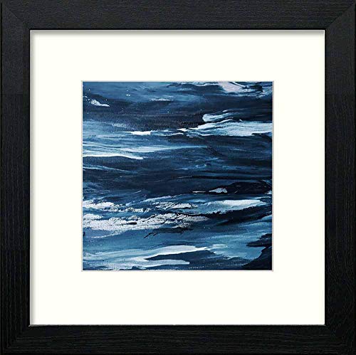 lumartos Vintage Raging Sea – Black Wood Frame Wall Art – Framed Wall Art Print by Lumartos Premium Home Décor