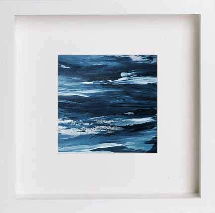 lumartos Vintage Raging Sea – White Frame Wall Art – Framed Wall Art Print by Lumartos Premium Home Décor