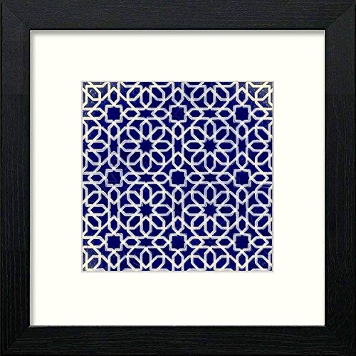 lumartos Vintage Ramadan Tile – Black Wood Frame Wall Art – Framed Wall Art Print by Lumartos Premium Home Décor