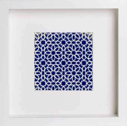 lumartos Vintage Ramadan Tile – White Frame Wall Art – Framed Wall Art Print by Lumartos Premium Home Décor