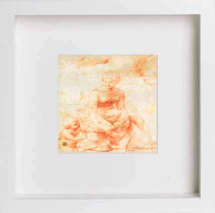 Lumartos Vintage Raphael Madonna And Child – White Frame Wall Art – Framed Wall Art Print By Lumartos Premium Home Décor