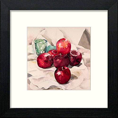lumartos Vintage Red Apples – Black Wood Frame Wall Art – Framed Wall Art Print by Lumartos Premium Home Décor