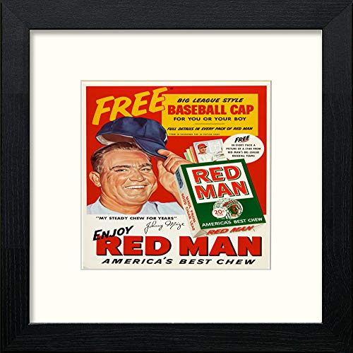 lumartos Vintage Red Man Poster – Black Wood Frame Wall Art – Framed Wall Art Print by Lumartos Premium Home Décor
