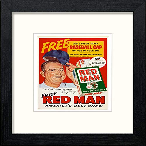 lumartos Vintage Red Man Poster – Black Wood Frame Wall Art – Framed Wall Art Print by Lumartos Premium Home Décor