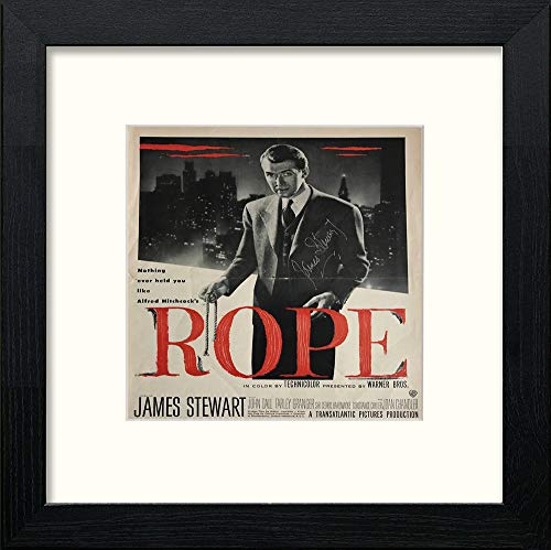 lumartos Vintage Rope James Stewart – Black Wood Frame Wall Art – Framed Wall Art Print by Lumartos Premium Home Décor