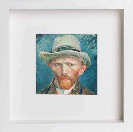 lumartos Vintage Self Portrait Van Gogh – White Frame Wall Art – Framed Wall Art Print by Lumartos Premium Home Décor