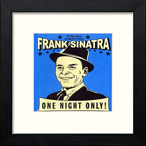 lumartos Vintage Sinatra Poster – Black Wood Frame Wall Art – Framed Wall Art Print by Lumartos Premium Home Décor