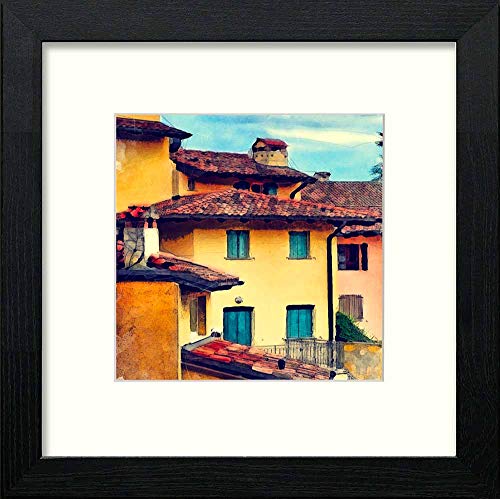 lumartos Vintage Sorrento – Black Wood Frame Wall Art – Framed Wall Art Print by Lumartos Premium Home Décor