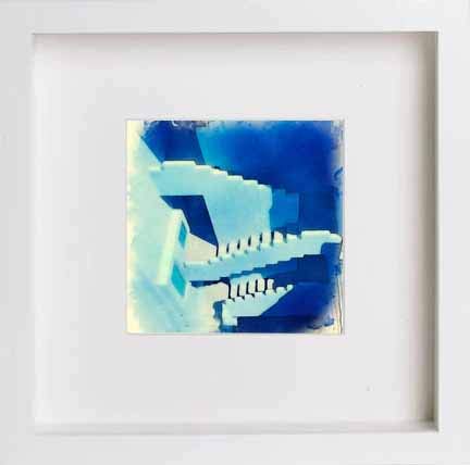 lumartos Vintage Steps – White Frame Wall Art – Framed Wall Art Print by Lumartos Premium Home Décor