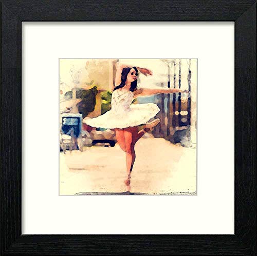 lumartos Vintage Street Dancer – Black Wood Frame Wall Art – Framed Wall Art Print by Lumartos Premium Home Décor