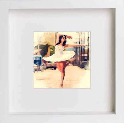lumartos Vintage Street Dancer – White Frame Wall Art – Framed Wall Art Print by Lumartos Premium Home Décor