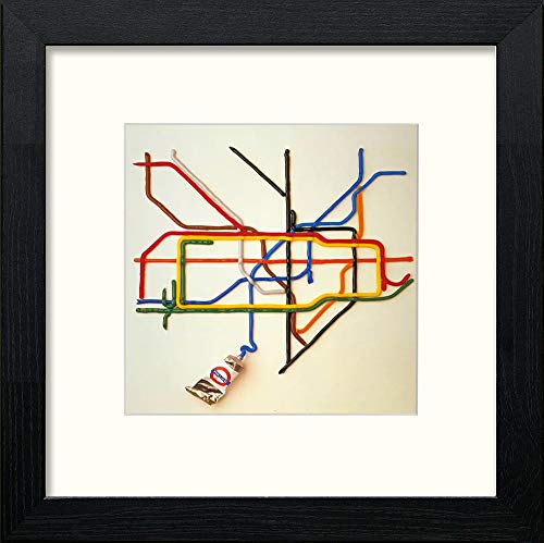 lumartos Vintage Tate Tube Poster – Black Wood Frame Wall Art – Framed Wall Art Print by Lumartos Premium Home Décor