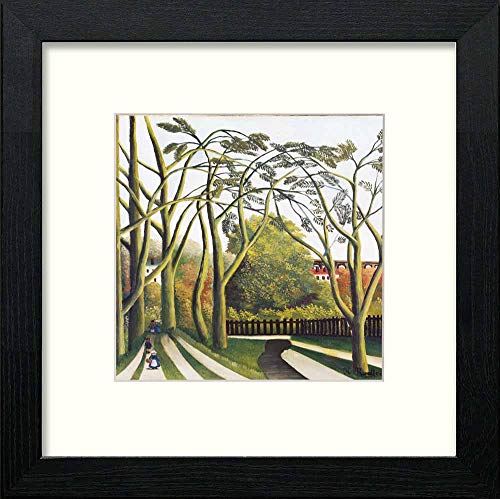 lumartos Vintage The Banks Of The Belvedere – Black Wood Frame Wall Art – Framed Wall Art Print by Lumartos Premium Home Décor