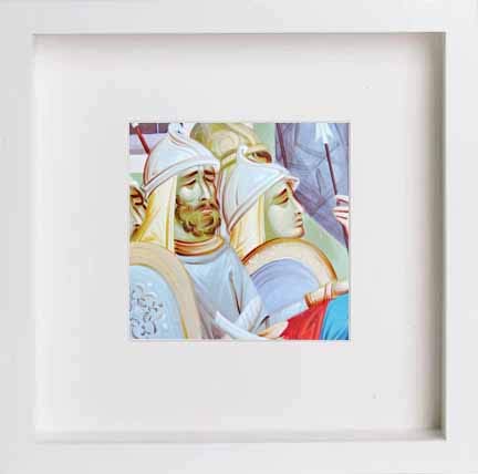 lumartos Vintage The Crusade – White Frame Wall Art – Framed Wall Art Print by Lumartos Premium Home Décor