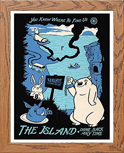 lumartos Vintage The Island Poster Lost – Framed Wall Art Print by Lumartos Premium Home Décor