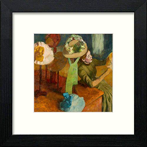 lumartos Vintage The Milliner – Black Wood Frame Wall Art – Framed Wall Art Print by Lumartos Premium Home Décor