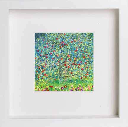 lumartos Vintage The Orchard – White Frame Wall Art – Framed Wall Art Print by Lumartos Premium Home Décor