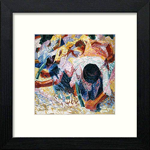 lumartos Vintage The Street Pavers – Black Wood Frame Wall Art – Framed Wall Art Print by Lumartos Premium Home Décor