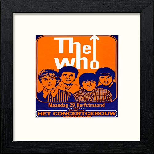 lumartos Vintage The Who Poster – Black Wood Frame Wall Art – Framed Wall Art Print by Lumartos Premium Home Décor