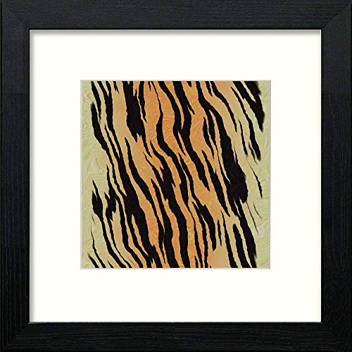 lumartos Vintage Tiger Print – Black Wood Frame Wall Art – Framed Wall Art Print by Lumartos Premium Home Décor