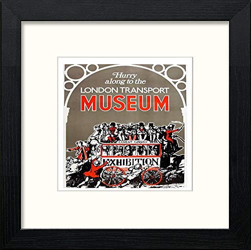 lumartos Vintage Transport Museum Poster – Black Wood Frame Wall Art – Framed Wall Art Print by Lumartos Premium Home Décor